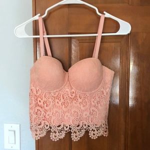 Peach/Pink Corset Top